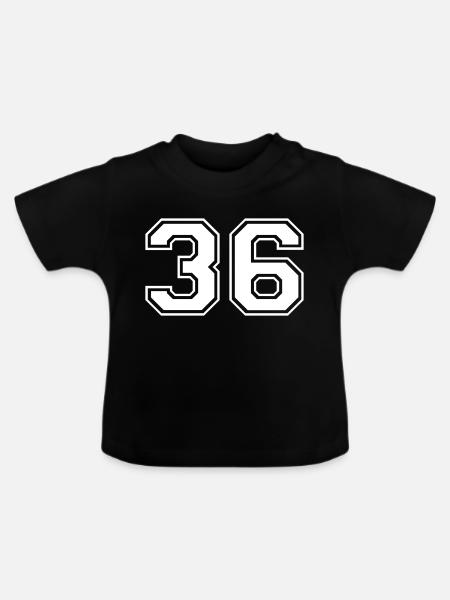36 - Baby Bio-T-Shirt mit Rundhals - Schwarz