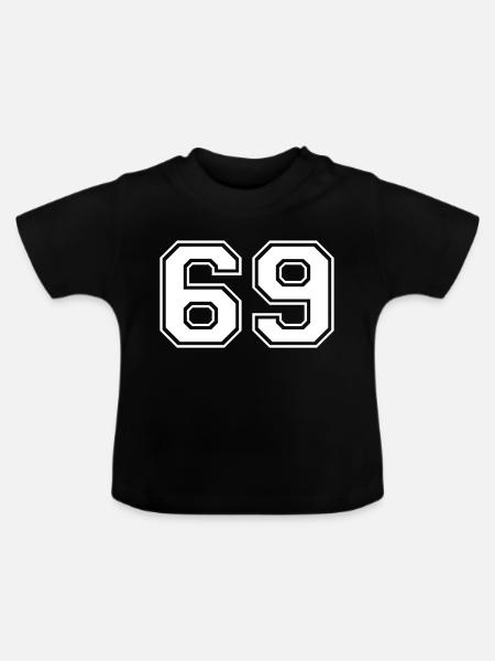 69 - Baby Bio-T-Shirt mit Rundhals - Schwarz