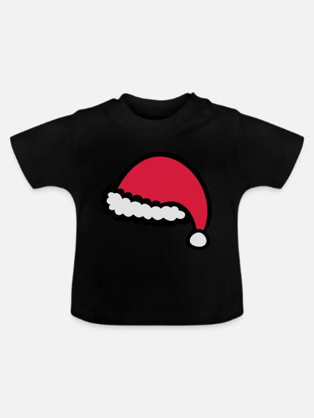 Christmas hat - Baby Bio-T-Shirt mit Rundhals - Schwarz