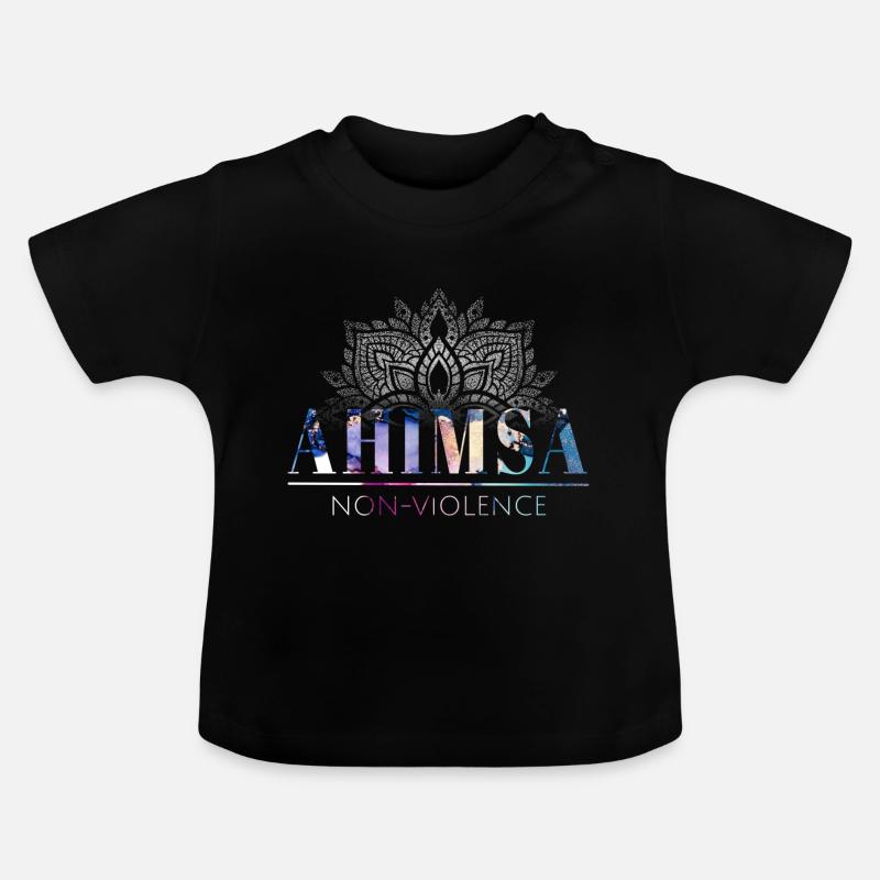 AHIMSA - T-shirt bio col rond Bébé - noir