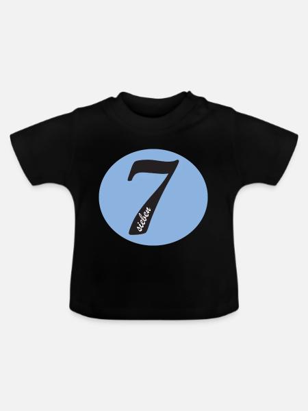 7 sieben - Baby Bio-T-Shirt mit Rundhals - Schwarz
