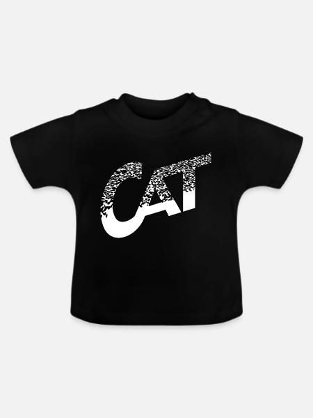 CAT - Baby Bio-T-Shirt mit Rundhals - Schwarz