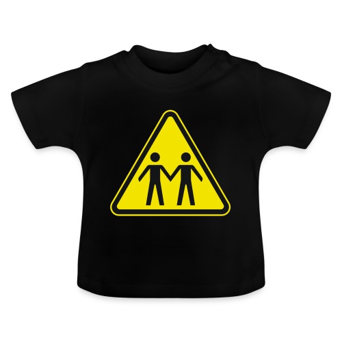 WARNING GAY POWER - Baby Organic T-Shirt with Round Neck
