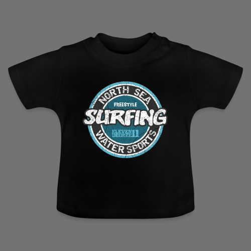 North Sea Surfing (oldstyle) - Vauvan luomu-t-paita, jossa pyöreä pääntie