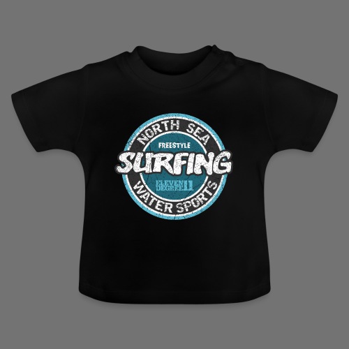 North Sea Surfing (oldstyle) - Økologisk T-shirt til baby, rund hals