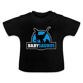Babysaurus cadeau amusant pour bébés - T-shirt bio col rond Bébé - noir - Devant