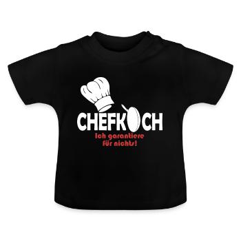 Chefkoch - Baby Bio-T-Shirt mit Rundhals - Schwarz - Vorne