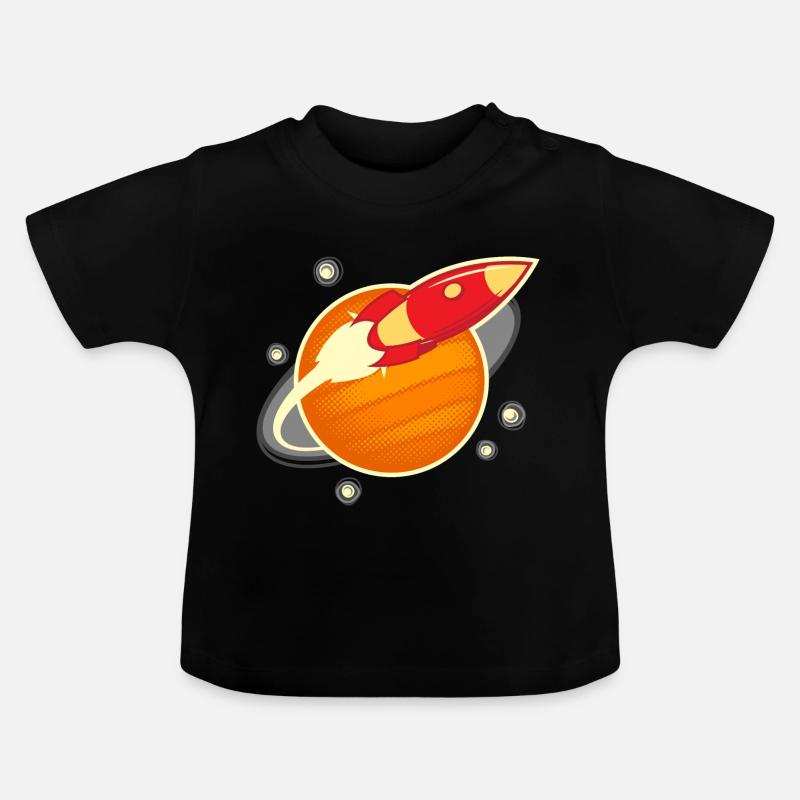 Red Rocket-Ranger - T-shirt bio col rond Bébé - noir