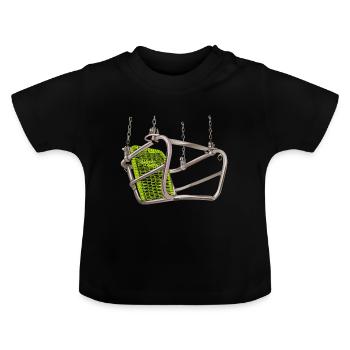 Foire foraine Manège à chaînes - T-shirt bio col rond Bébé - noir - Devant