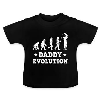 Daddy Evolution - Baby Bio-T-Shirt mit Rundhals - Schwarz - Vorne