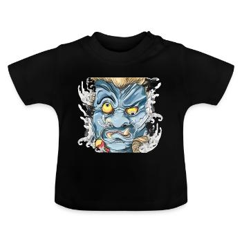 Fudo Myoo - Baby Organic T-Shirt with Round Neck - black - Front
