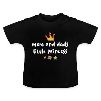 BÉBÉ FILLE NAISSANCE PETITE PRINCESSE - T-shirt bio col rond Bébé - noir - Devant