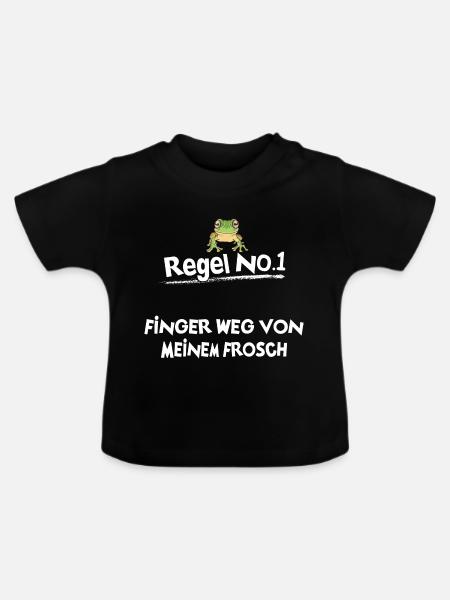 Frösche Frosch - Baby Bio-T-Shirt mit Rundhals - Schwarz