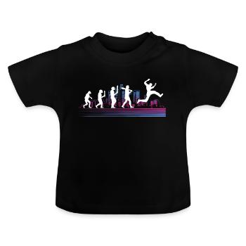 Parkour Läufer Parkourläufer Freerunning - Baby Bio-T-Shirt mit Rundhals - Schwarz - Vorne