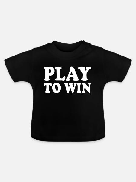 Play to win - Baby Bio-T-Shirt mit Rundhals - Schwarz