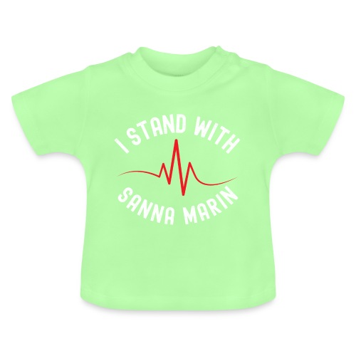 Minä tuen Sanna Marinia - Vauvan luomu-t-paita, jossa pyöreä pääntie