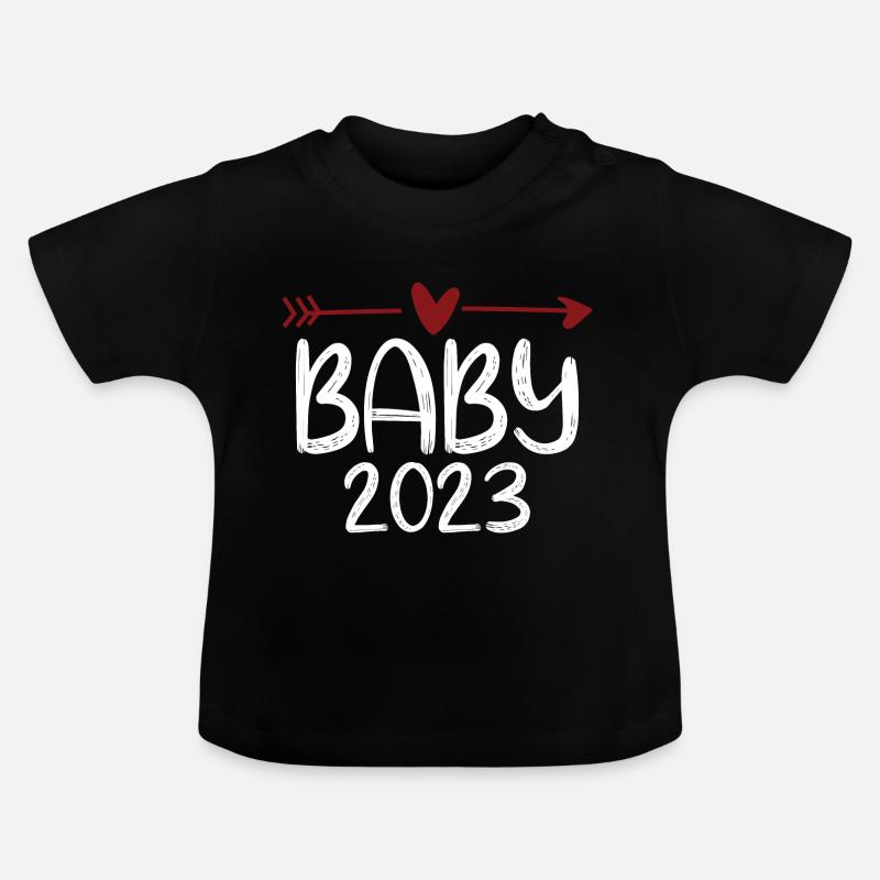 Bébé 2023 - T-shirt bio col rond Bébé - noir