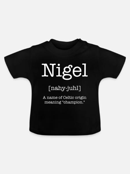 The Nigel - Baby Organic T-Shirt with Round Neck - black