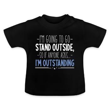 Je suis exceptionnel sarcasme drôle - T-shirt bio col rond Bébé - noir - Devant