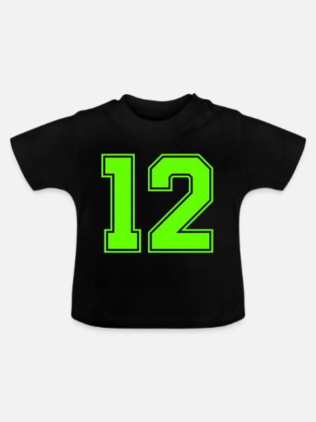 12 - Baby Bio-T-Shirt mit Rundhals - Schwarz
