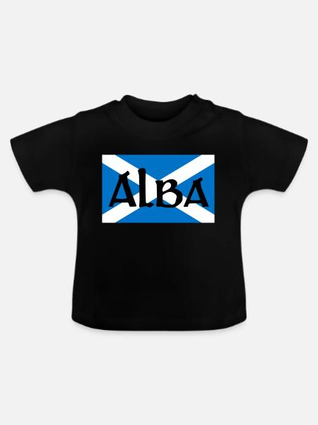 Alba - Scotland - Baby Bio-T-Shirt mit Rundhals - Schwarz