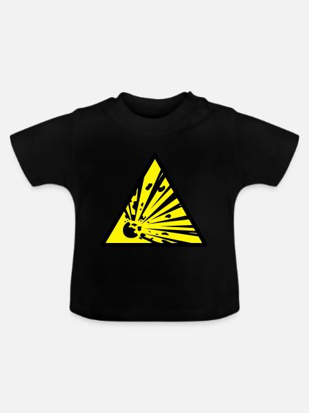 explosiv - Baby Bio-T-Shirt mit Rundhals - Schwarz