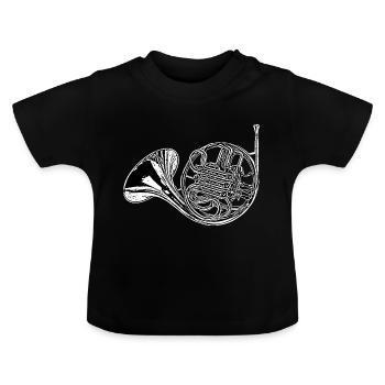 Instrument de musique - T-shirt bio col rond Bébé - noir - Devant