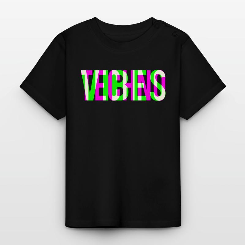 TECHNO VIBES Baby Organic T-Shirt with Round Neck