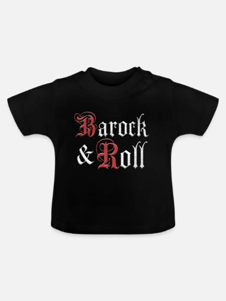 Barock & Roll - Baby Bio-T-Shirt mit Rundhals - Schwarz