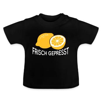 Baby frisch gepresst - Baby Bio-T-Shirt mit Rundhals - Schwarz - Vorne