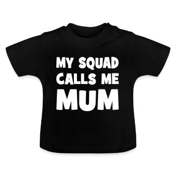 Mutter - Baby Bio-T-Shirt mit Rundhals - Schwarz - Vorne