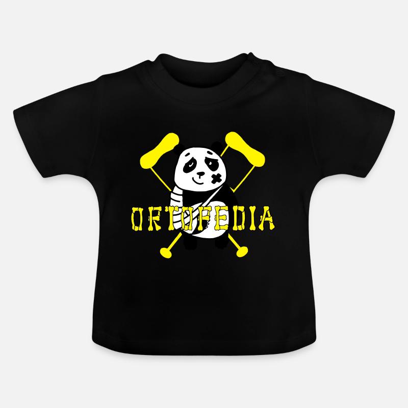 Orthopédie Panda - T-shirt bio col rond Bébé - noir