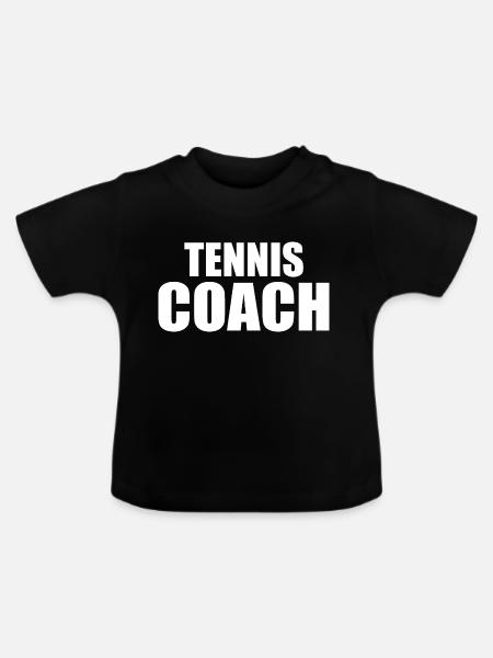 Tennis coach - Baby Bio-T-Shirt mit Rundhals - Schwarz
