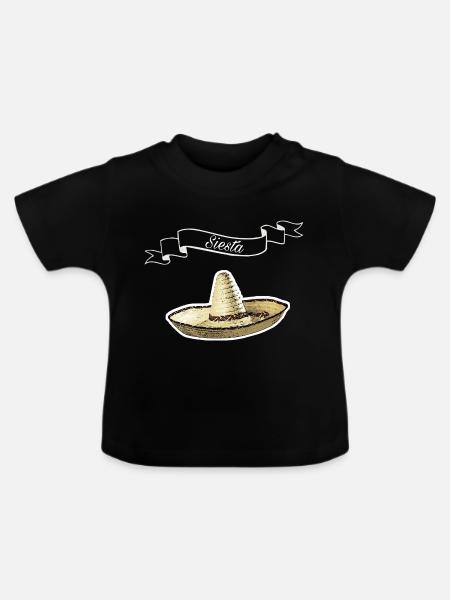 Siesta - Baby Bio-T-Shirt mit Rundhals - Schwarz