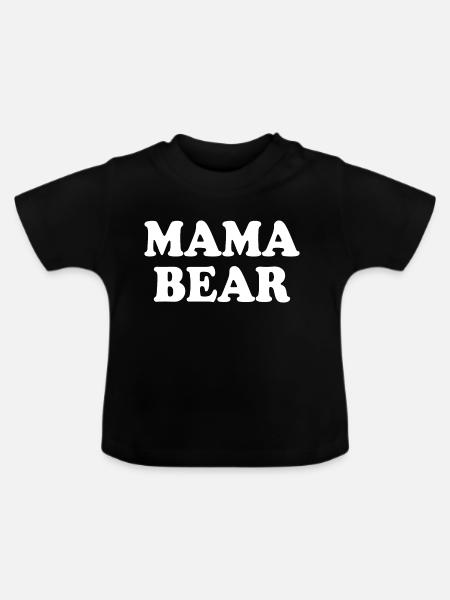 Mama bear - Baby Bio-T-Shirt mit Rundhals - Schwarz