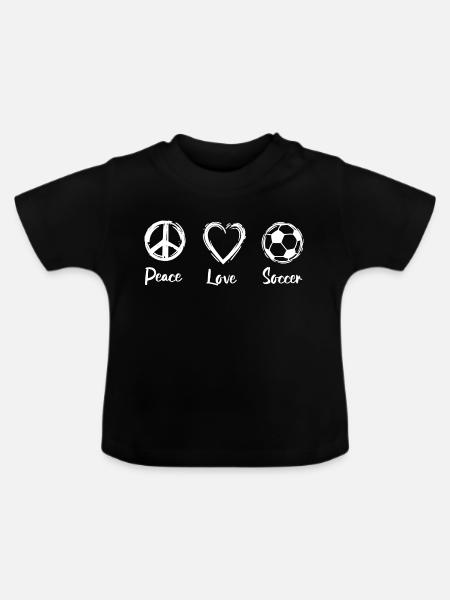Fußball Routine - Baby Bio-T-Shirt mit Rundhals - Schwarz