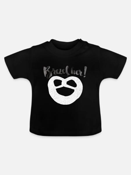 Brezel Her! Dotties - Baby Bio-T-Shirt mit Rundhals - Schwarz