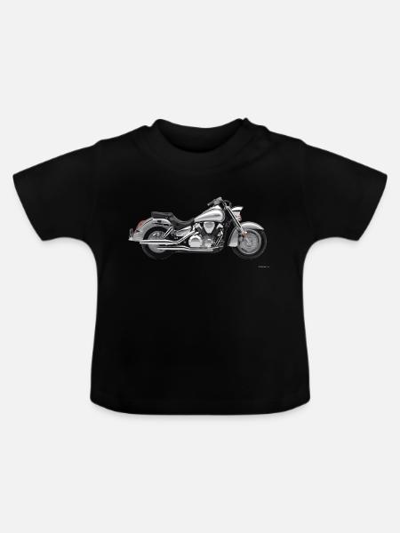 Motorrad - Baby Bio-T-Shirt mit Rundhals - Schwarz