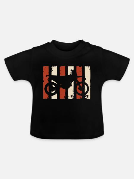 Moto Cross - Baby Bio-T-Shirt mit Rundhals - Schwarz