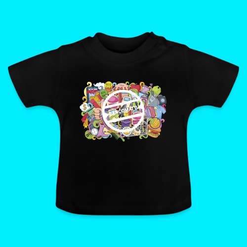 maglia logo doodle - Maglietta ecologica con scollo rotondo per neonato