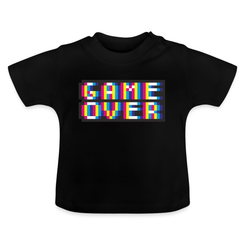 Pixelart No. 20 (Game Over) - bunt/colour - Baby Bio-T-Shirt mit Rundhals