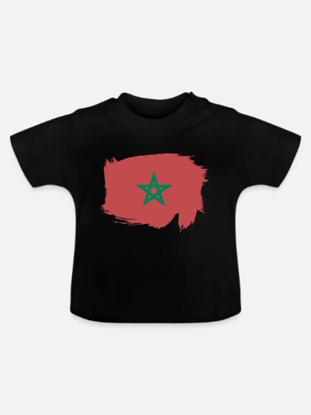 Marokko - Baby Bio-T-Shirt mit Rundhals - Schwarz