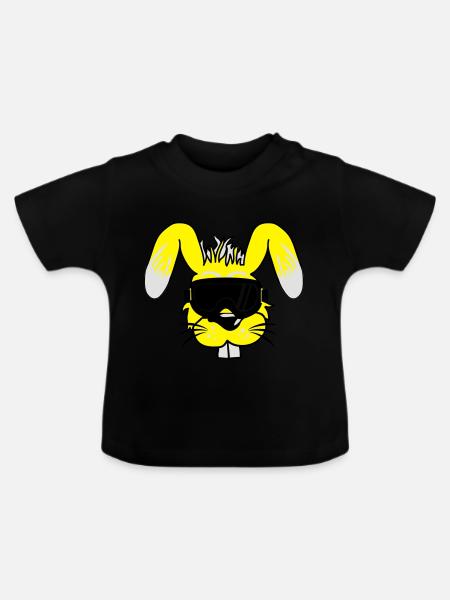 skihase - Baby Bio-T-Shirt mit Rundhals - Schwarz