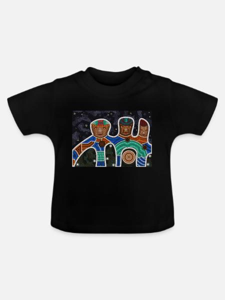 Freundschaft - Baby Bio-T-Shirt mit Rundhals - Schwarz