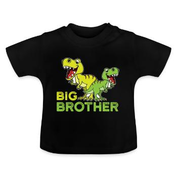 Big Brother ByTheManzanitas - Baby Organic T-Shirt with Round Neck - black - Front