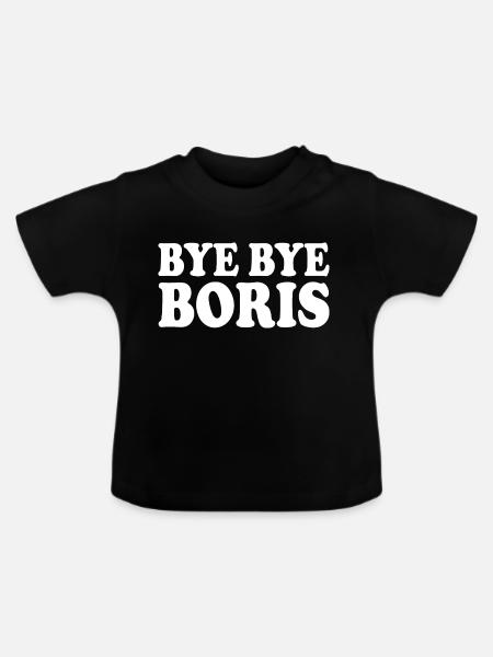 Bye bye boris - Baby Bio-T-Shirt mit Rundhals - Schwarz