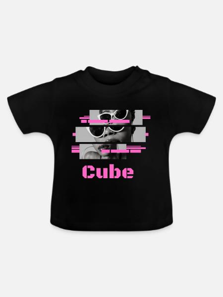 Sonnenbrille "Pink" Cube - Baby Bio-T-Shirt mit Rundhals - Schwarz
