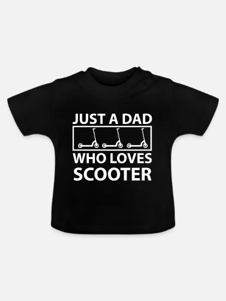 E-Scooter E-Roller Scooter - Baby Bio-T-Shirt mit Rundhals - Schwarz
