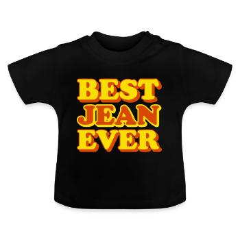 Funny gift with first name Jean - Baby Organic T-Shirt with Round Neck - black - Front