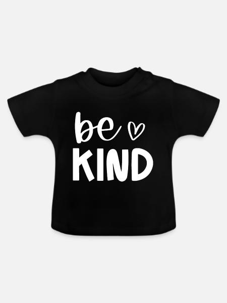 Sei freundlich - Baby Bio-T-Shirt mit Rundhals - Schwarz